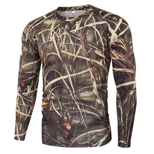 Outdoor men's combat shirt, long sleeve camouflage for rugged activities