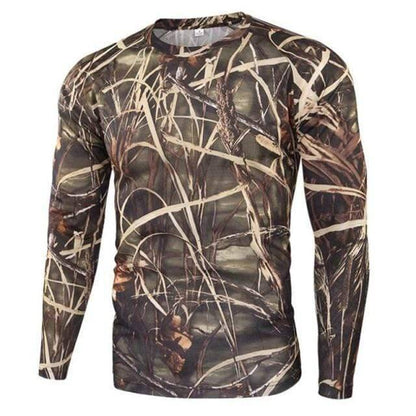 Outdoor men's combat shirt, long sleeve camouflage for rugged activities
