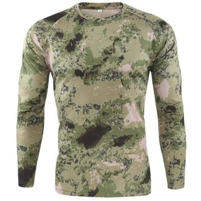 Men's combat-ready camouflage long sleeve shirt with rugged Cordura fabric