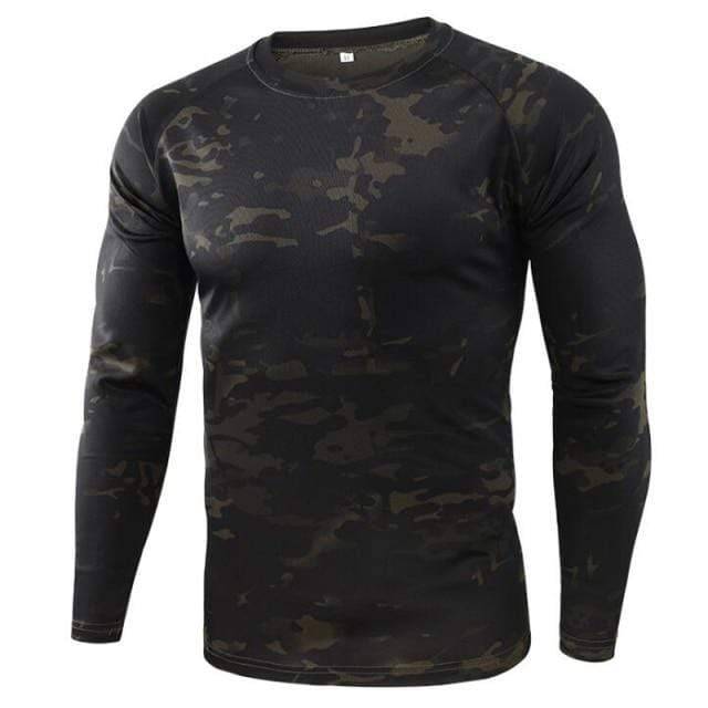 Men's outdoor tactical shirt, long sleeve, camouflage design for hunting