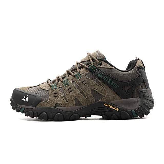 Men's outdoor footwear, suede leather tactical shoes with robust design for hiking and trails
