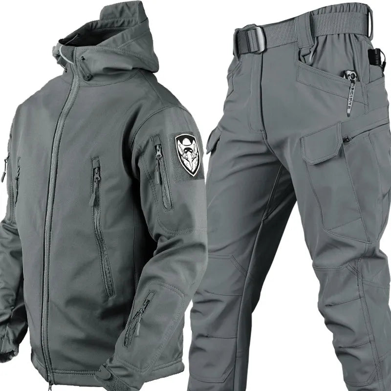 Men's durable waterproof tactical pants for outdoor adventures & activewear. Windproof & weather-resistant hiking gear.