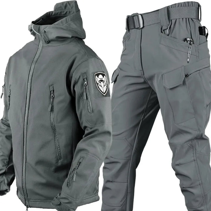 Men's durable waterproof tactical pants for outdoor adventures & activewear. Windproof & weather-resistant hiking gear.