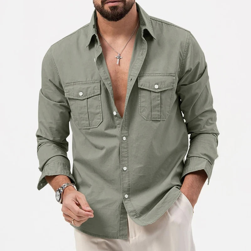 Versatile men's tailored shirt. Bedford Ironclad long sleeve button-up for professional or casual occasions.