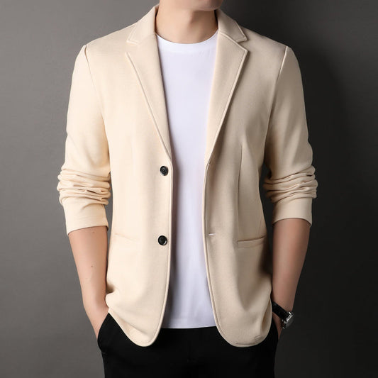 Men's tailored blazer in a sharp modern style, perfect for smart casual or business fashion.