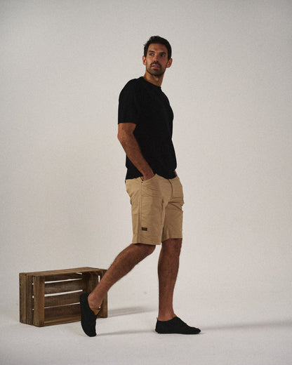 Tailored fit men's shorts, classic cargo style. Durable and comfortable for all your casual summer adventures.