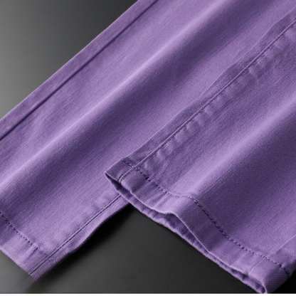High-quality men's tailored cotton trousers, designed for durability and refined style.