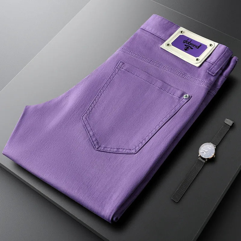Premium cotton tailored dress pants for men, soft and comfortable for all-day wear.