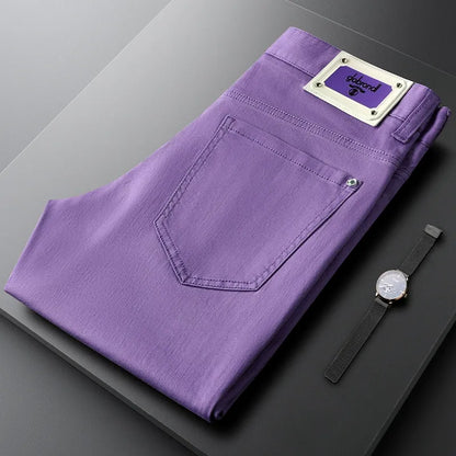 Premium cotton tailored dress pants for men, soft and comfortable for all-day wear.