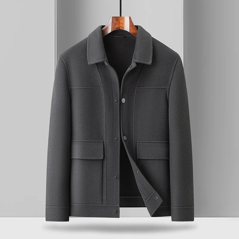 Effortlessly stylish men's tailored field jacket, a comfortable and sophisticated overshirt for casual wear.