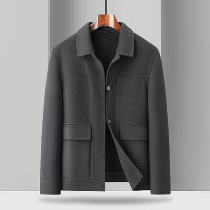 Effortlessly stylish men's tailored field jacket, a comfortable and sophisticated overshirt for casual wear.