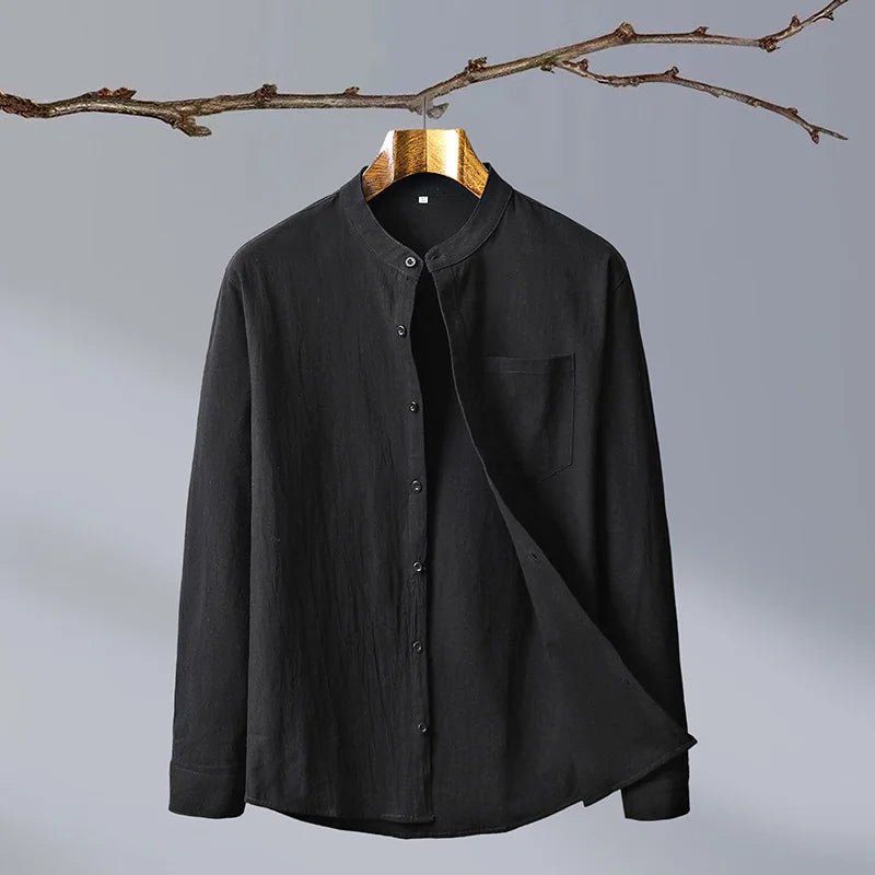Tailored fit men's button-up shirt, a modern and comfortable choice for any occasion.
