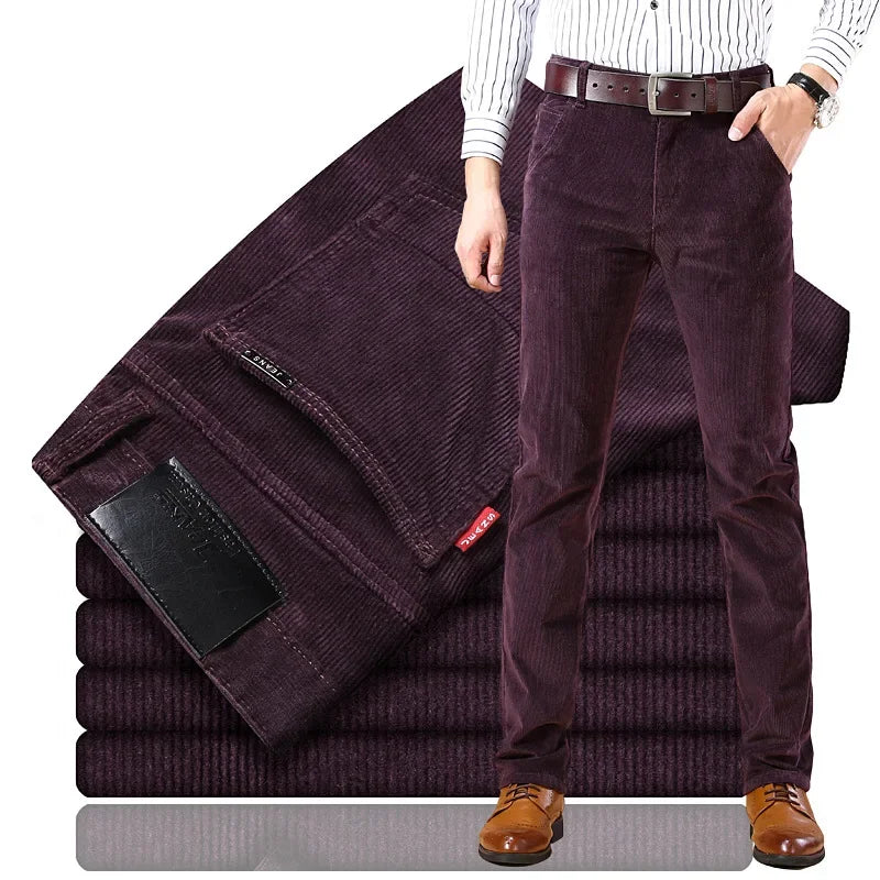 High-quality men's corduroy pants, featuring a perfect tailored fit for contemporary men's fashion.
