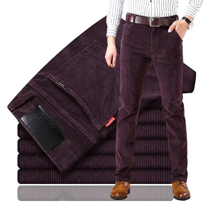 High-quality men's corduroy pants, featuring a perfect tailored fit for contemporary men's fashion.