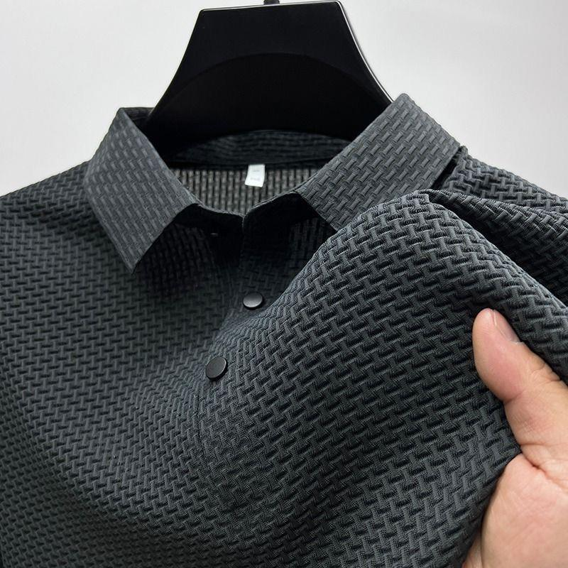 Premium men's breathable polo. Tailored fit, short sleeve for everyday comfort & sophisticated casual wear.