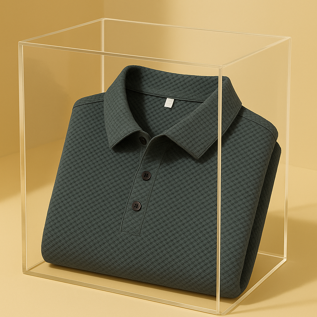 Tailored fit men's performance polo. Anti-pilling, breathable, perfect for golf, casual or sophisticated style.