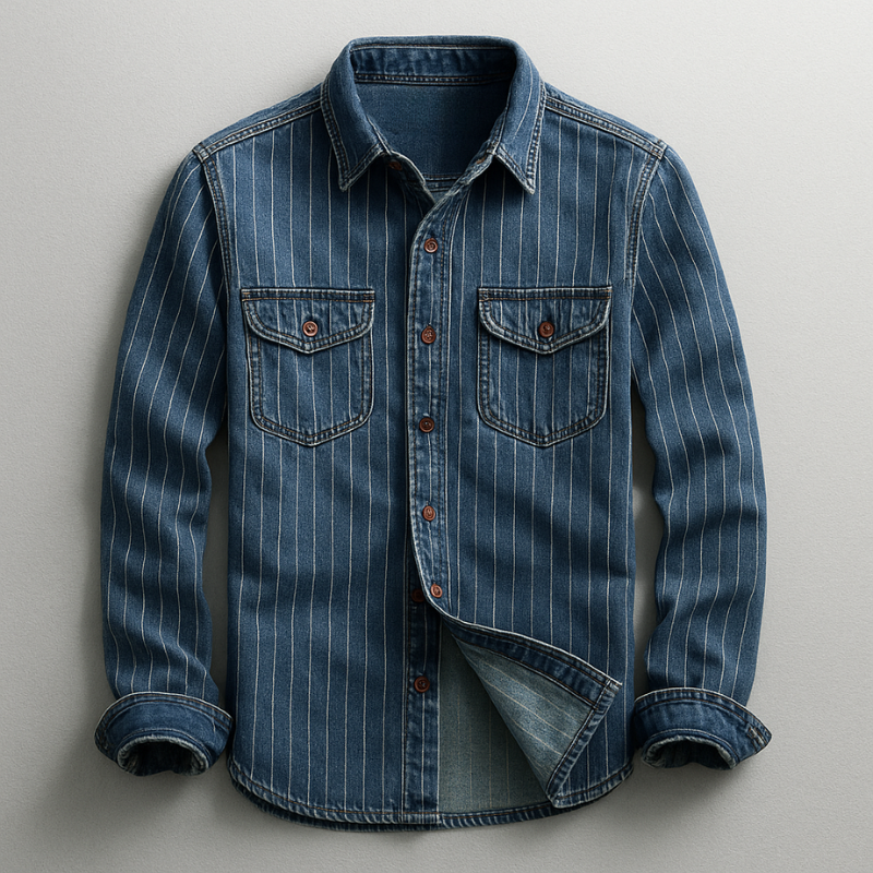 Men's tailored fit stretch shirt, long sleeve. Perfect for all-day comfort & versatile everyday wear.