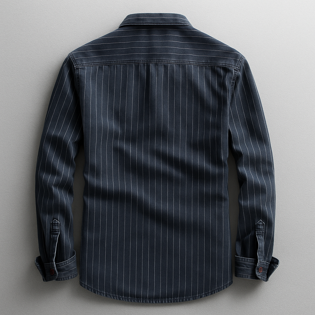 Durable men's stretch shirt with tailored fit for flexibility & everyday comfort. Long sleeve, versatile.