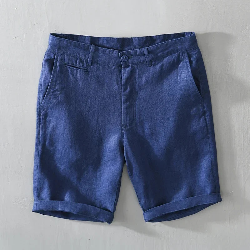 Men's casual linen shorts, designed for maximum breathability and lightweight comfort in summer.