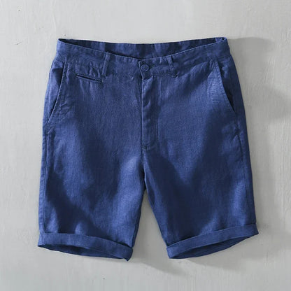 Men's casual linen shorts, designed for maximum breathability and lightweight comfort in summer.
