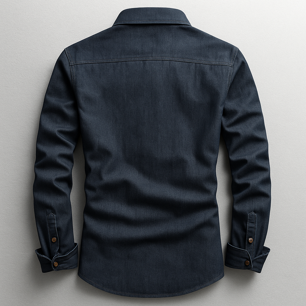 Versatile men's long sleeve button-up shirt, tailored for comfort. Perfect for smart casual & everyday wear.