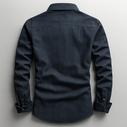 Versatile men's long sleeve button-up shirt, tailored for comfort. Perfect for smart casual & everyday wear.