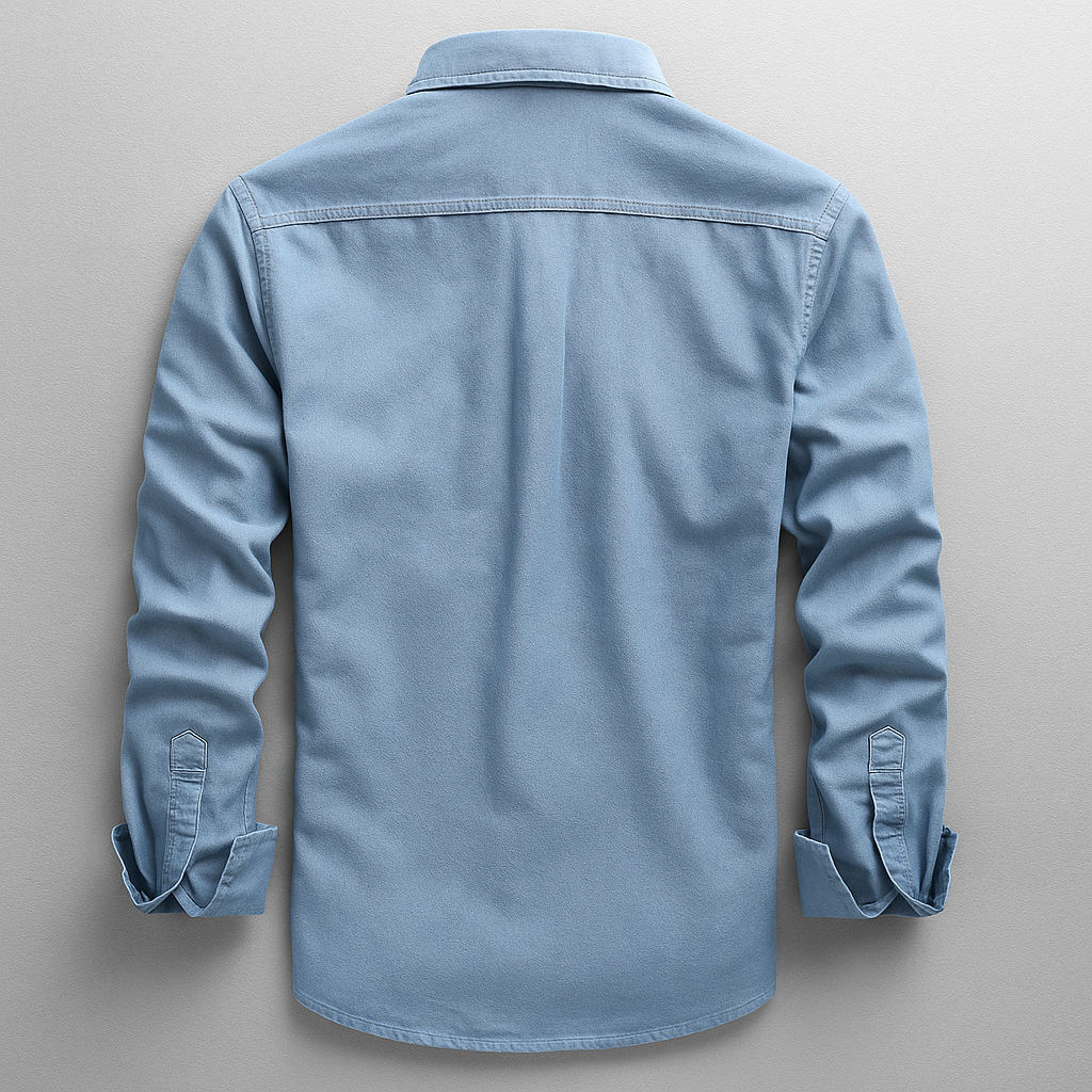 Comfortable men's button-up long sleeve shirt. Tailored fit for versatile smart casual & everyday wear.