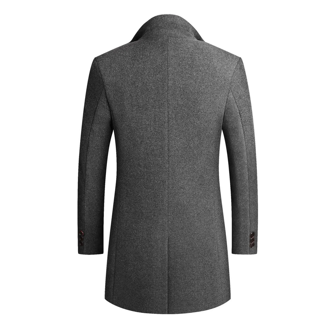 Classic men's tailored trench coat with notch lapel. Ideal for business attire, formal wear, or smart casual outfits.