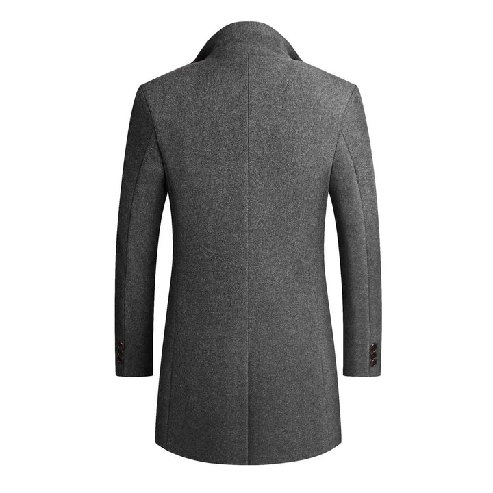 Classic men's tailored trench coat with notch lapel. Ideal for business attire, formal wear, or smart casual outfits.