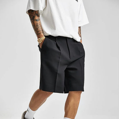 Modern fit men's tailored athletic shorts. Sleek design for everyday fashion & comfortable performance.