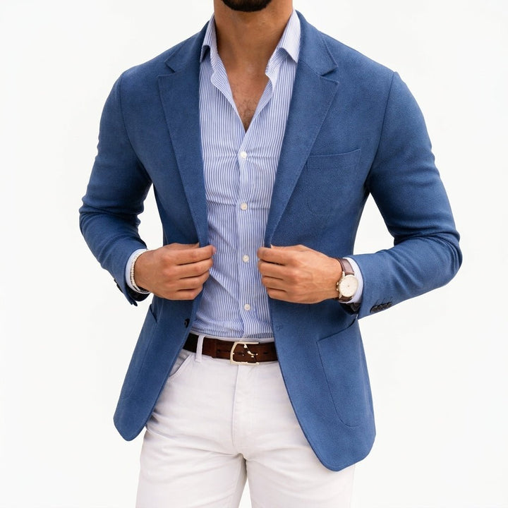 Men's tailored suit blazer in a smart style, perfect for formal wear & business casual. A modern suit jacket.