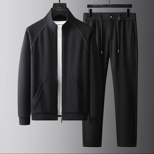 Men's tailored tracksuit set. Modern comfortwear for stylish everyday & athleisure. Co-ord two-piece.