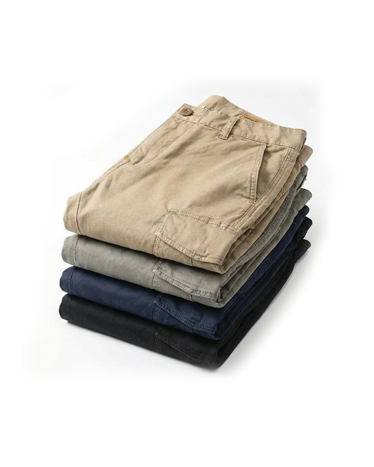 Men's tapered cargo pants in a versatile shade, perfect for everyday style, comfort, and modern utility.