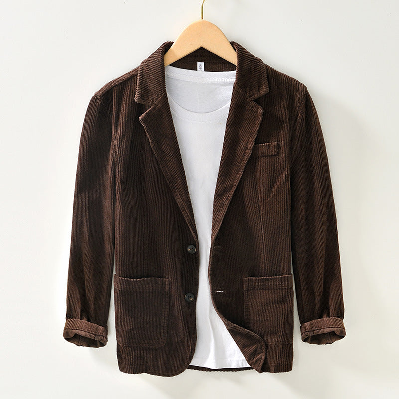 Stylish men's textured blazer jacket, perfect for smart casual outfits & everyday fashion.