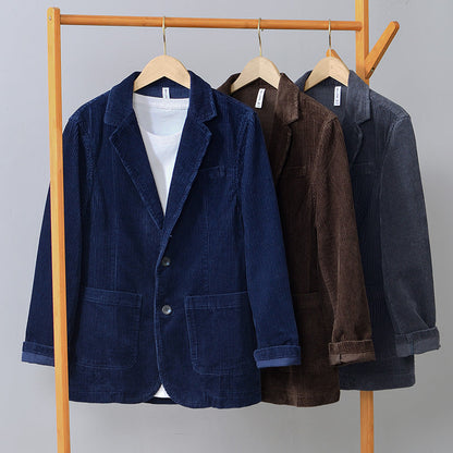 Versatile men's textured casual blazer jacket, a must-have smart casual outerwear for men.