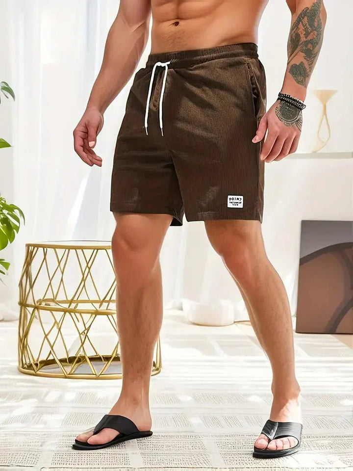 Ultimate comfort men's textured drawstring shorts. Casual, stylish, & relaxed for summer everyday wear.