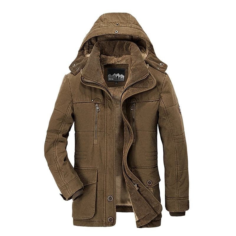 High-quality men's thermal winter parka, durable insulated outerwear for extreme cold. Modern winter style and warmth.