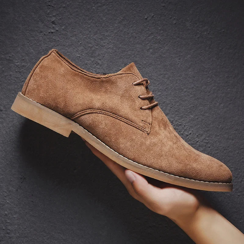 Elevate your men's fashion with Thorne Classic Derby Shoes; versatile brown smart casual footwear.