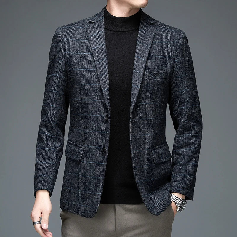 Versatile men's comfort blazer for professional work, business meetings, and smart casual events. A stylish jacket.