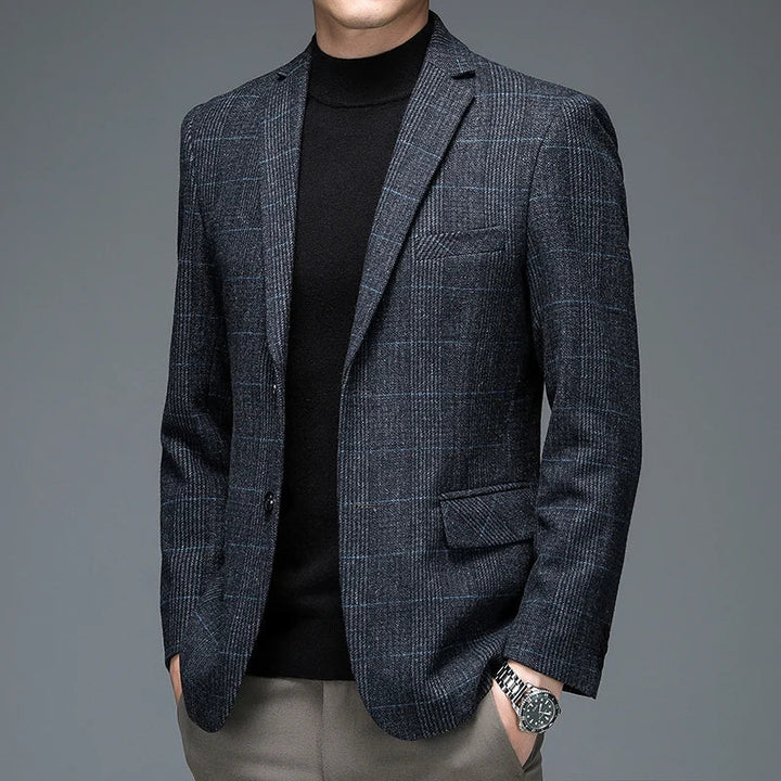 Men's comfort work blazer. A smart, lightweight jacket for professional attire, business casual, and formal wear.