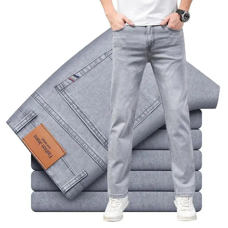 Men's Torino Straight Fit Denim Jeans in classic blue, stretch cotton for comfort & casual menswear style.