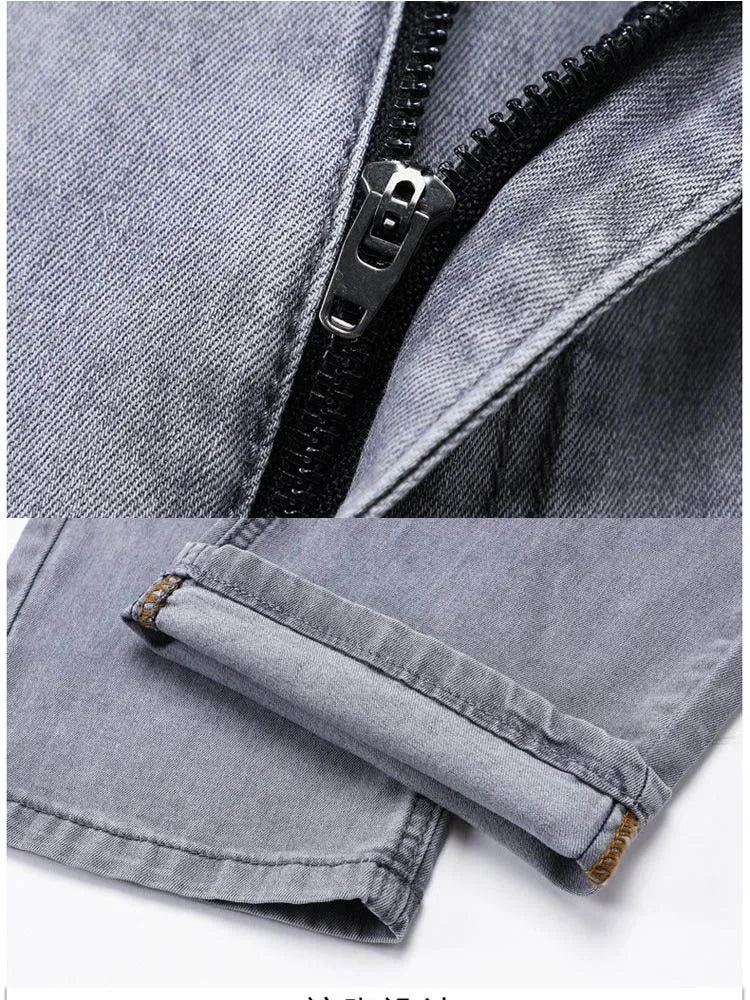 Dark blue Men's Torino Straight Fit Denim Jeans. Versatile stretch cotton menswear for all casual outfits.