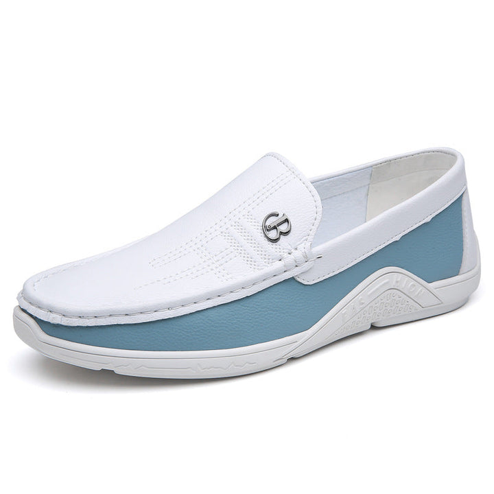 Elegant two-tone men's loafers, perfect for sophisticated style and refined fashion.