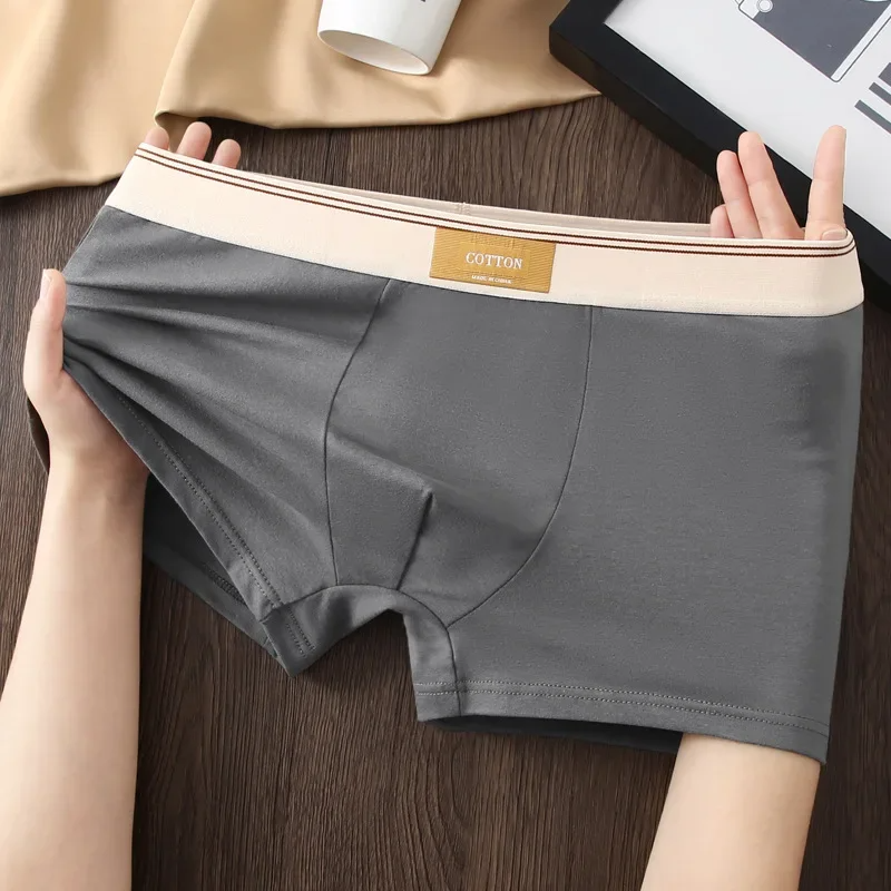 Close-up of comfortable men's boxer briefs with no-roll waistband, perfect for daily and active wear.