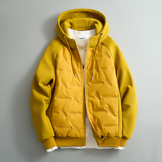 Men's Ultimate Puffer Hoodie, insulated for superior warmth & style. Perfect winter outerwear & casual wear.