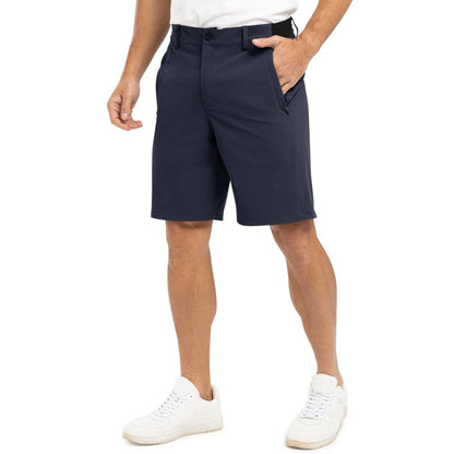 Versatile men's ultimate stretch performance shorts for hiking, travel, and casual style.
