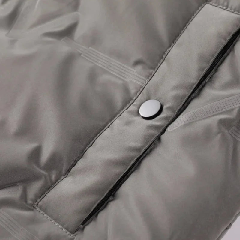 Stylish Men's Ultimate Warmth Puffer Jacket. Fashionable, weather resistant winter coat for cold weather.