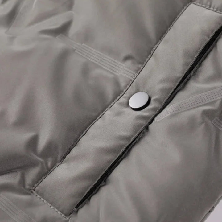 Stylish Men's Ultimate Warmth Puffer Jacket. Fashionable, weather resistant winter coat for cold weather.