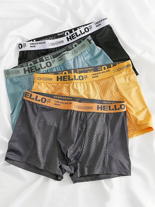 Men's ultra-breathable mesh boxer briefs 3/4-pack, perfect for everyday comfort & activewear.