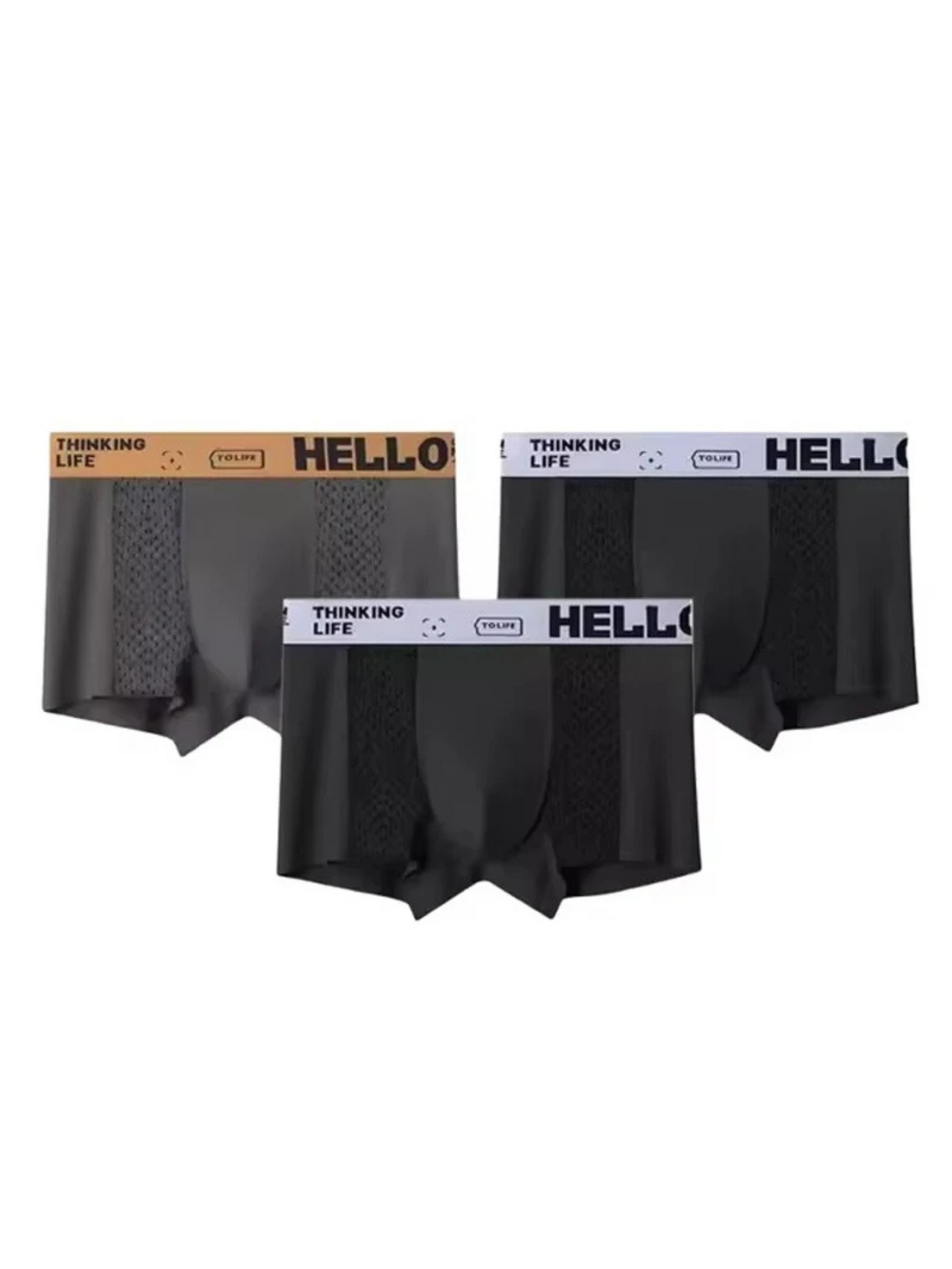 Breathable mesh men's boxer briefs providing superior airflow, quick-dry, and all-day comfort.